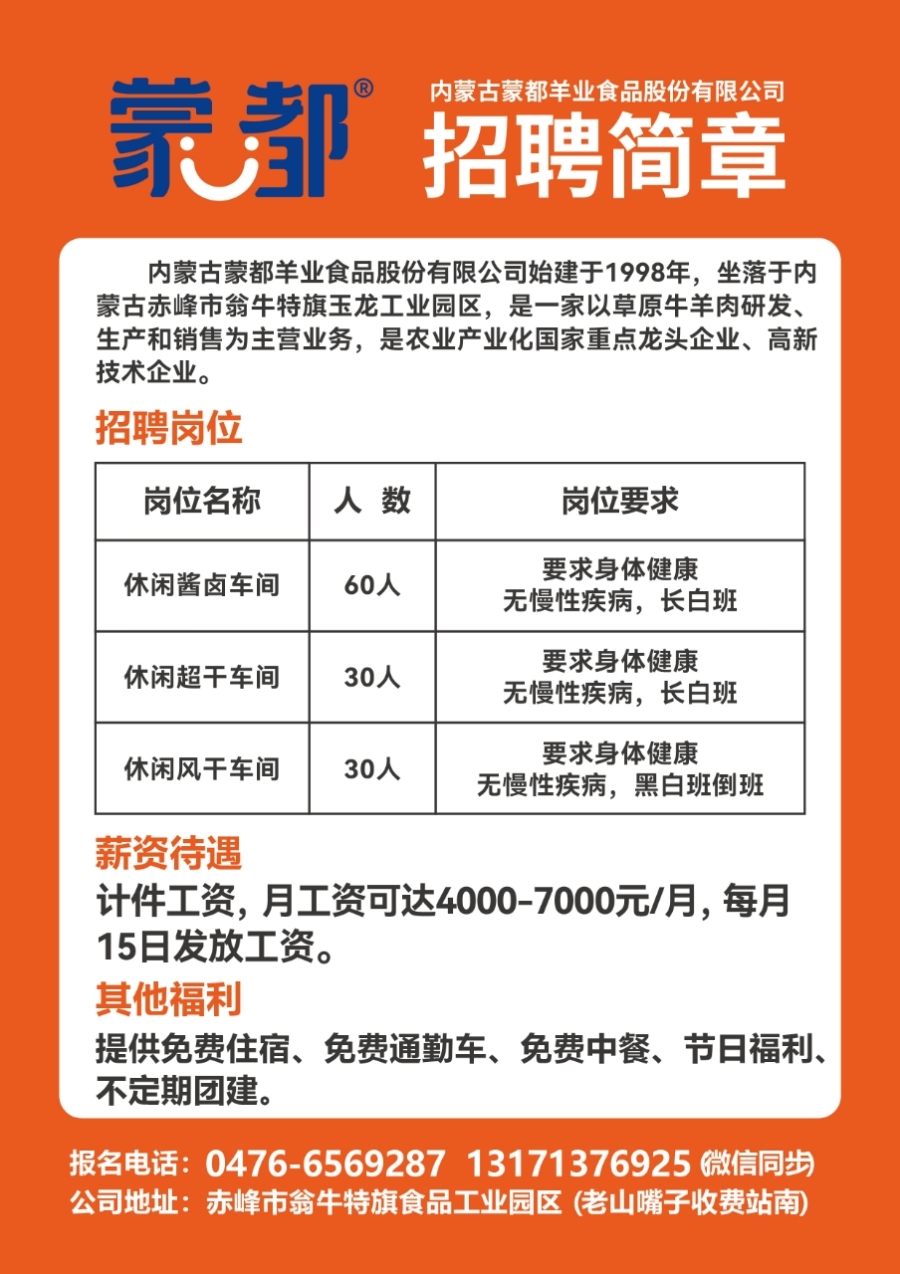 大武口最新招聘信息概览